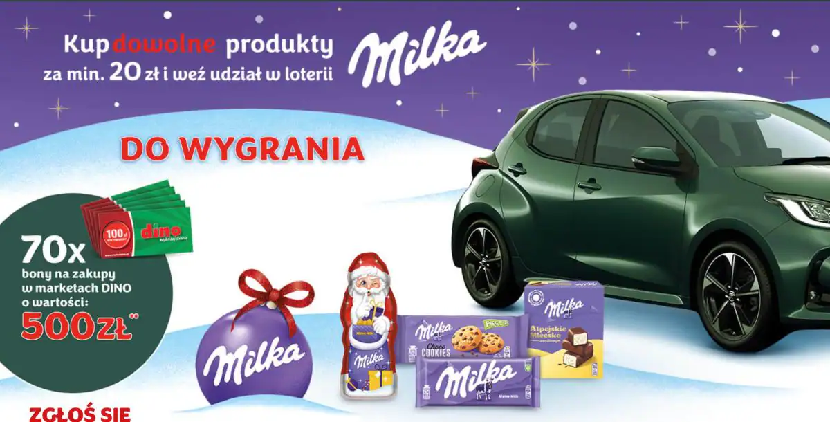 Loteria Milka x Dino "Słodkie zwycięstwo"