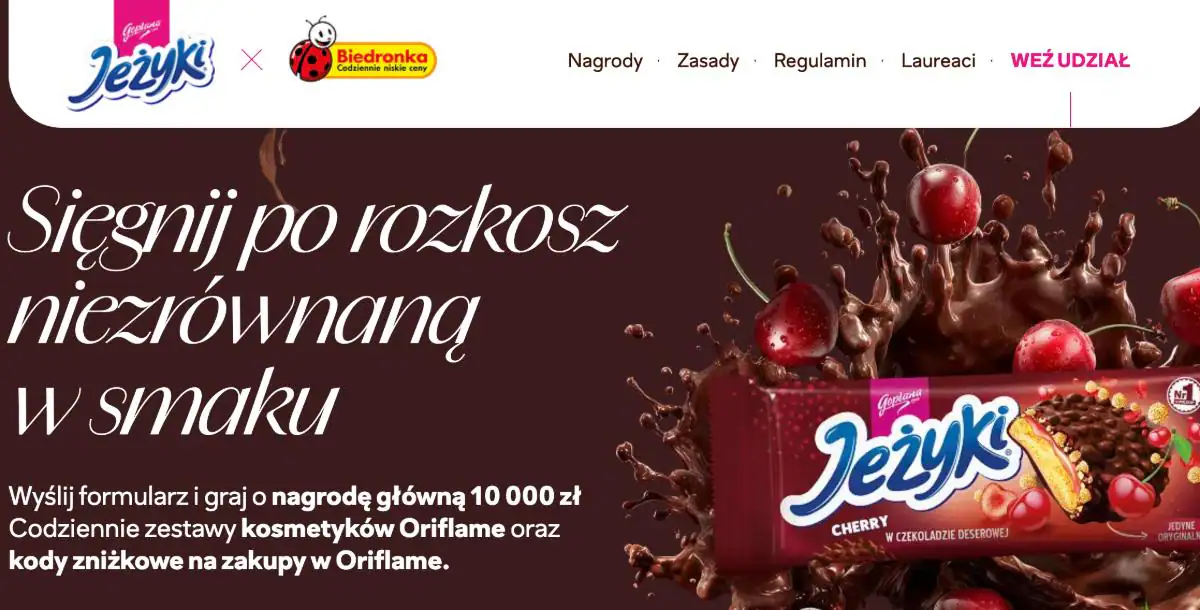 Konkurs Jeżyki x Biedronka „Sięgnij po rozkosz niezrównaną w smaku”