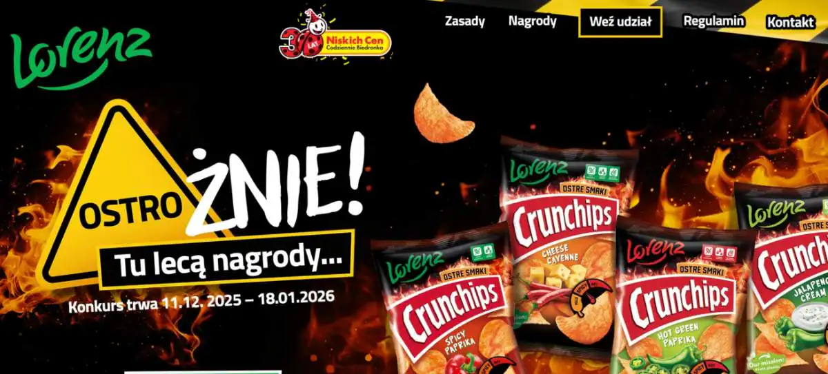 Konkurs Lorenz x Biedronka „OSTROŻNIE! TU LECĄ NAGRODY”