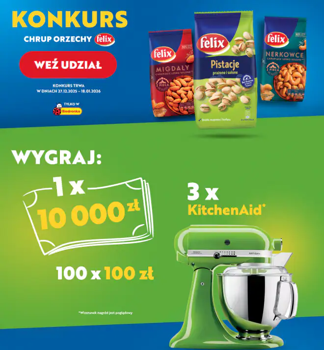 Konkurs Felix x Biedronka  "Orzechowy konkurs Felix"