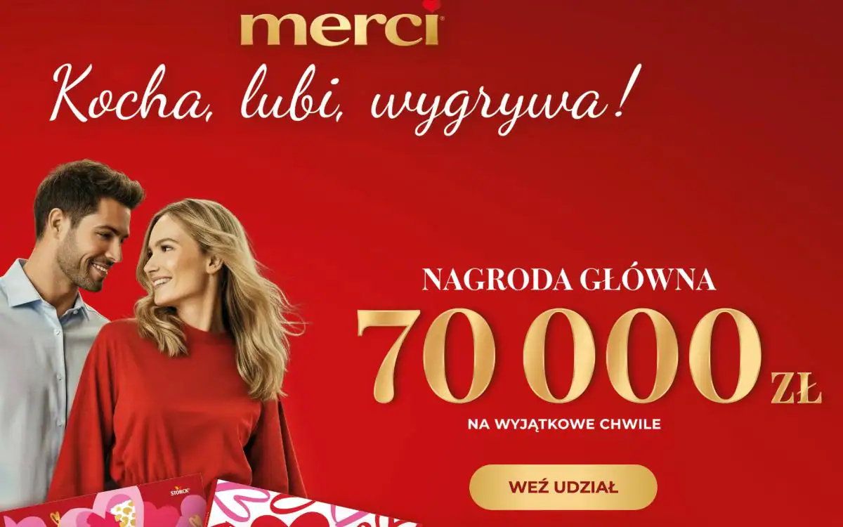 Loteria Merci "Merci "Merci. Kocha, lubi, wygrywa!"