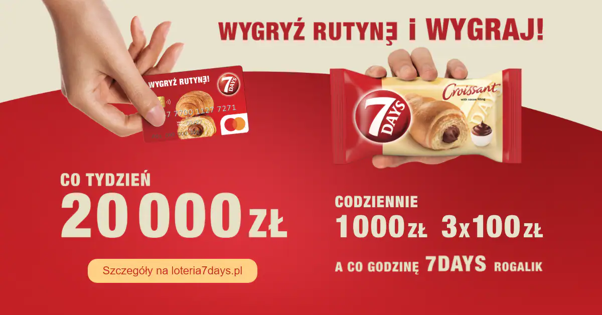 Loteria 7Days "Wygryź rutynę i złap nagrody od 7Days!"