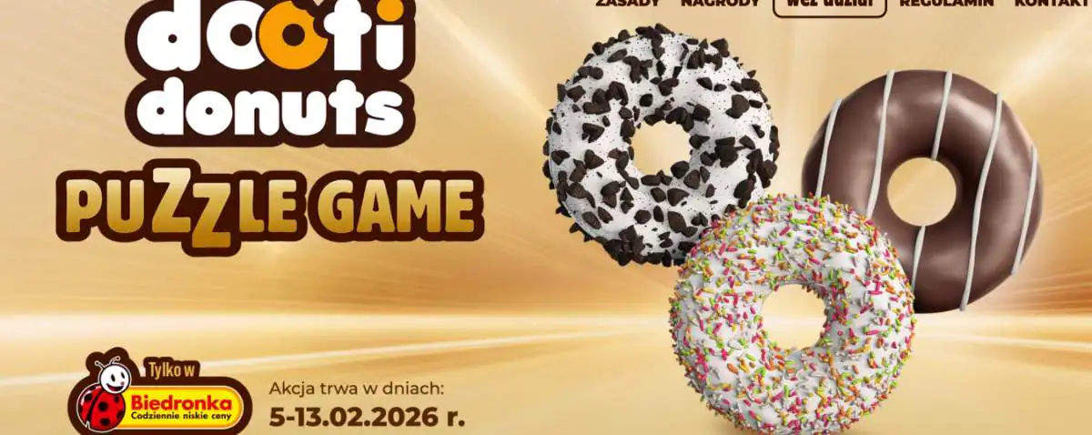 Konkurs Dooti Donuts x Biedronka "NA BOGATO DOOTI PUZZLE GAME"