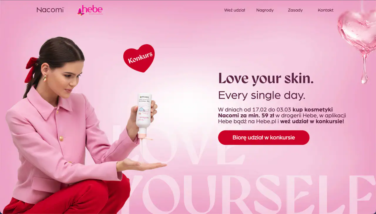 Konkurs Nacomi x Hebe "Z miłości do siebie z Nacomi"