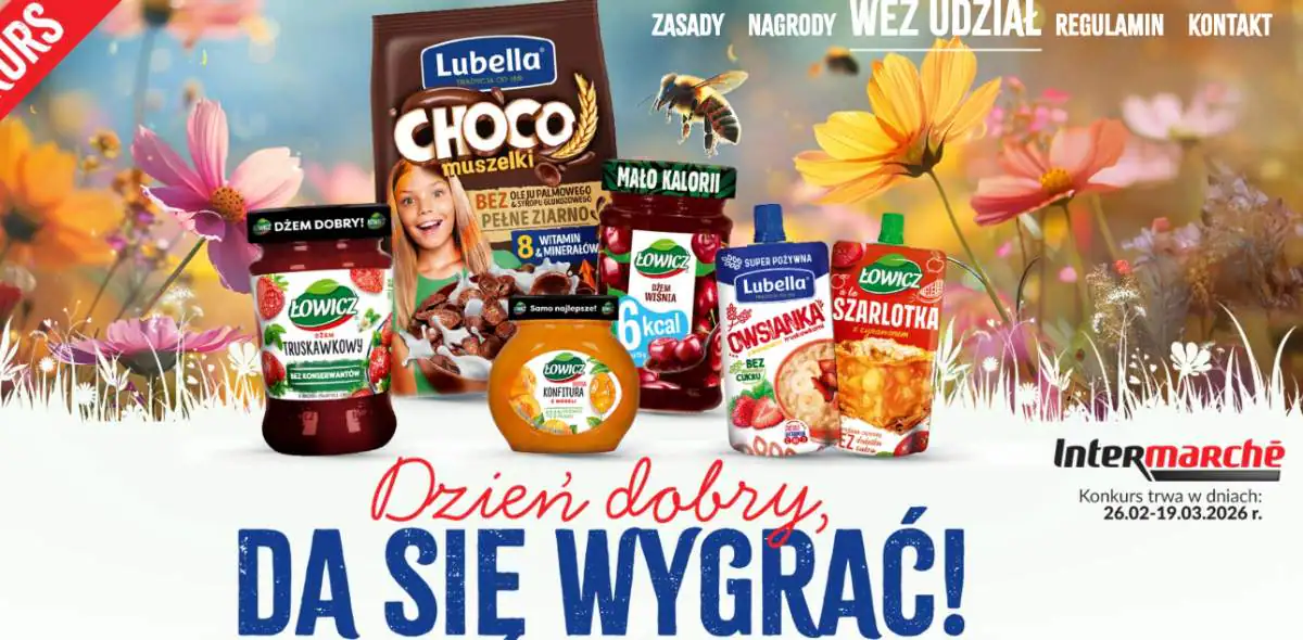 Konkurs Lubella & Łowicz x Intermarche "DZIEŃ DOBRY DA SIĘ WYGRAĆ"