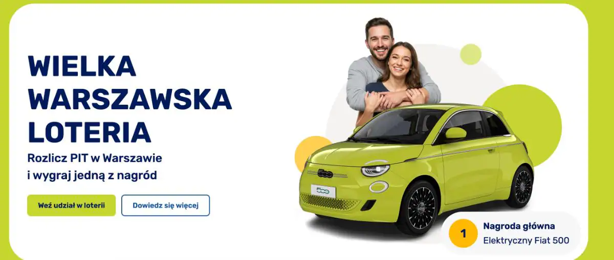 Loteria Warszawy "PŁAĆ PIT W WARSZAWIE"