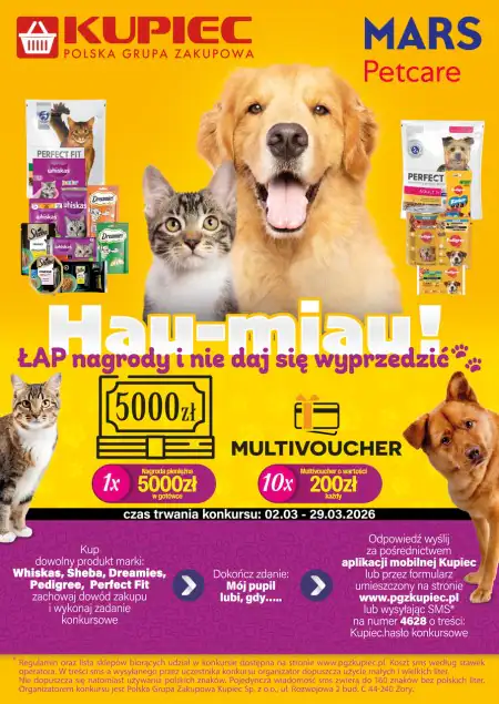 Konkurs Kupiec "Hau-miau! ŁAP nagrody"