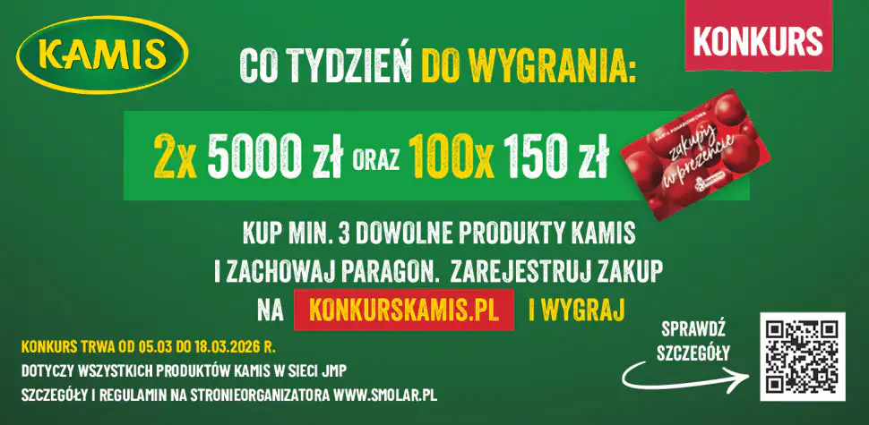 Konkurs Kamis x Biedronka "Mniej wysiłku. Więcej do wygrania"