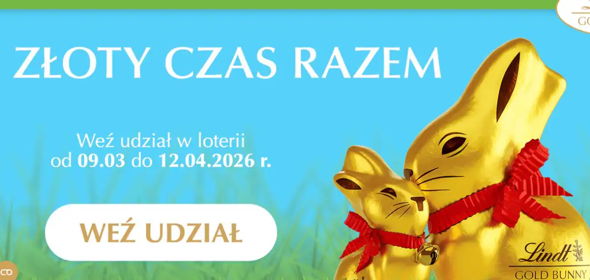 Loteria Lindt "Złoty czas razem z Lindt GOLD BUNNY"