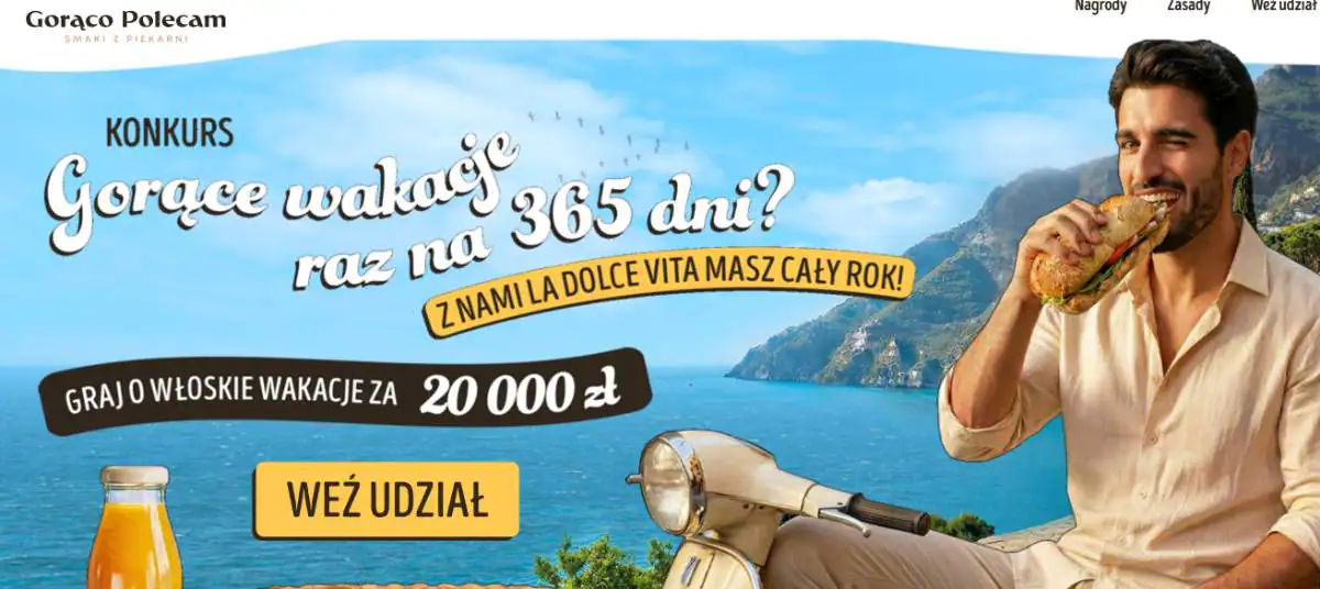 Loteria Gorąco Polecam "Włoskie wakacje ze Schiacciatą"