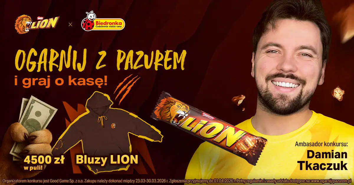 Konkurs Lion x Biedronka "Ogarnij z pazurem"