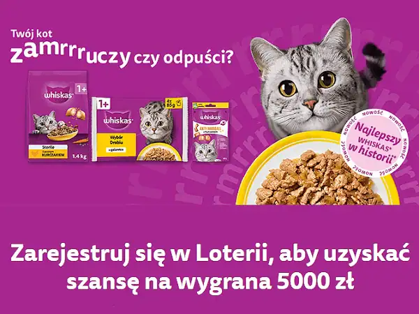 Loteria Whiskas "Whiskas 2026 - Wygraj 5000 zł"