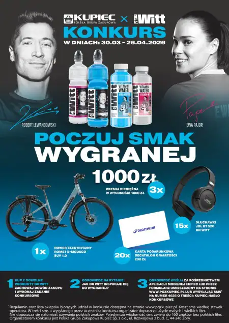 Konkurs Kupiec x Dr Witt "Poczuj smak wygranej"