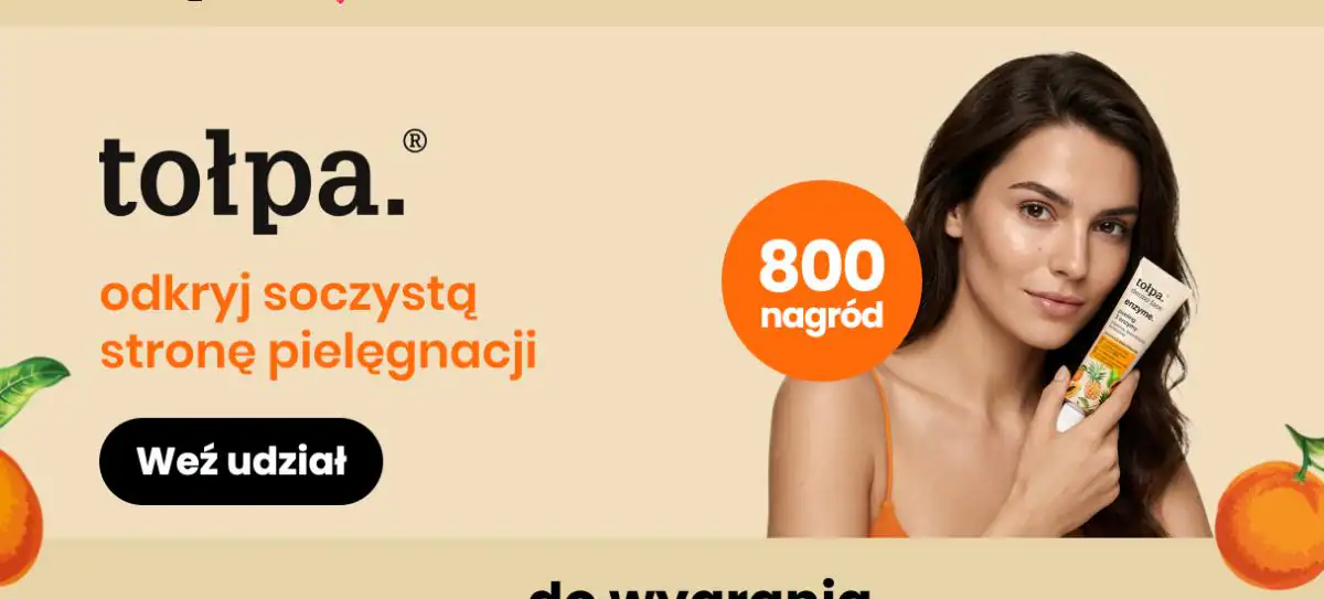 Loteria Tołpa x Hebe "Wygraj nagrody za zakupy produktów pielęgnacyjnych"