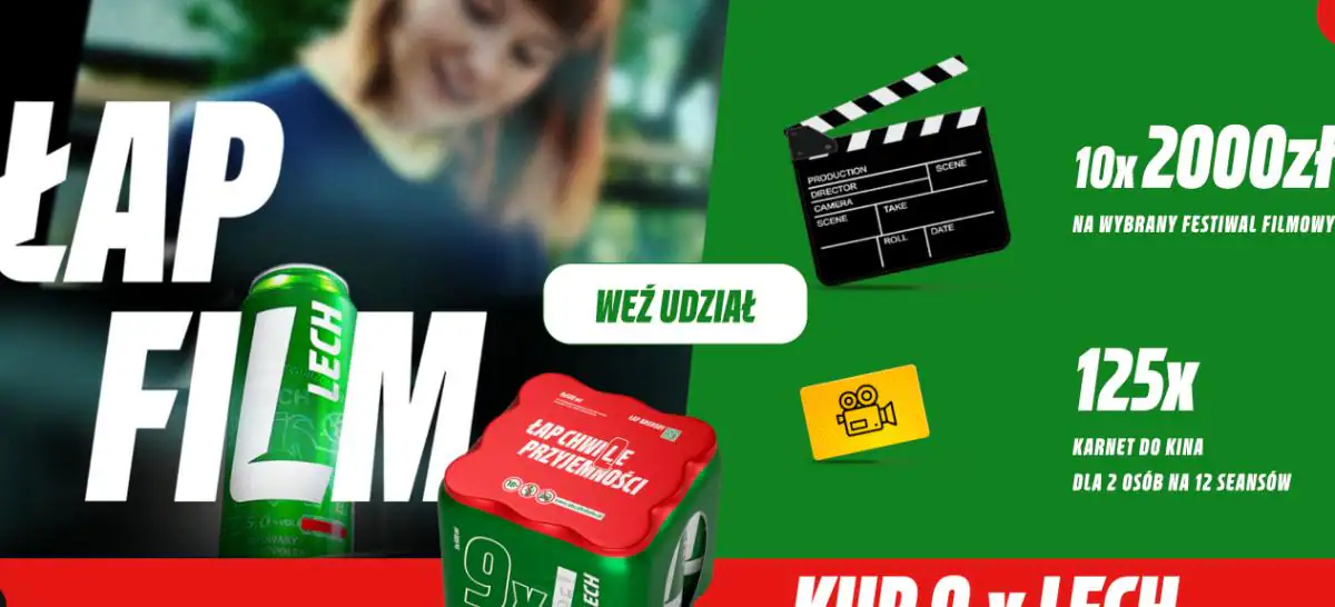 Konkurs Lech x Biedronka "Łap film - Wygraj nagrody od Lecha"