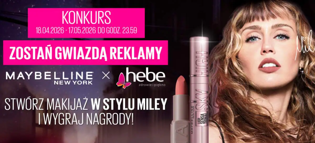 Loteria Maybelline x Hebe "ZOSTAŃ GWIAZDĄ Z MAYBELLINE NY I HEBE"