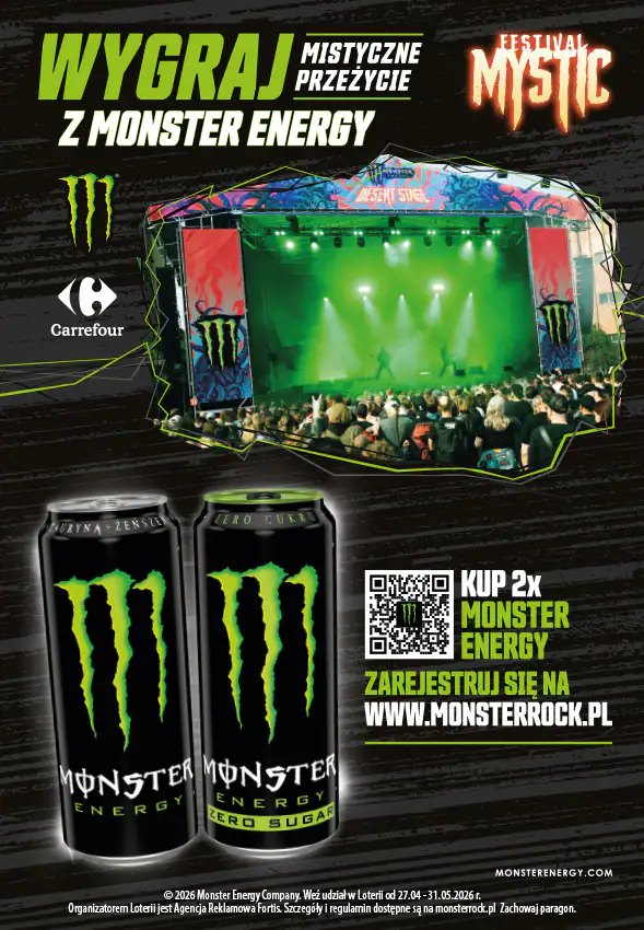 Loteria Monster Energy x Carrefour "Monster Rock - Mystic Festival"