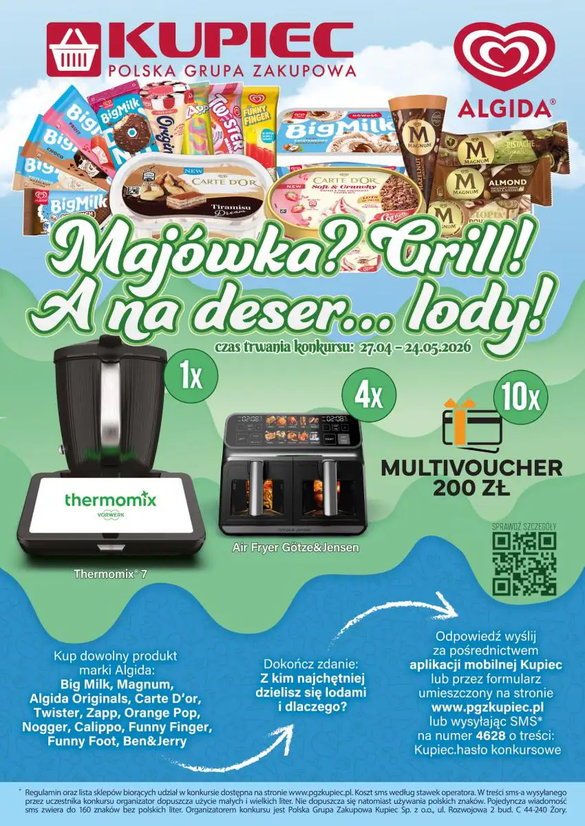 Konkurs Algida x Kupiec "Majówka? Grill! A na deser coś słodkiego...lody!"