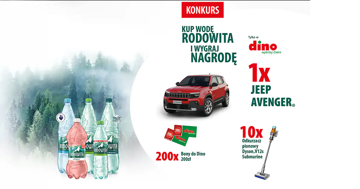 Konkurs Rodowita "Kup wodę Rodowita i wygraj nagrodę"