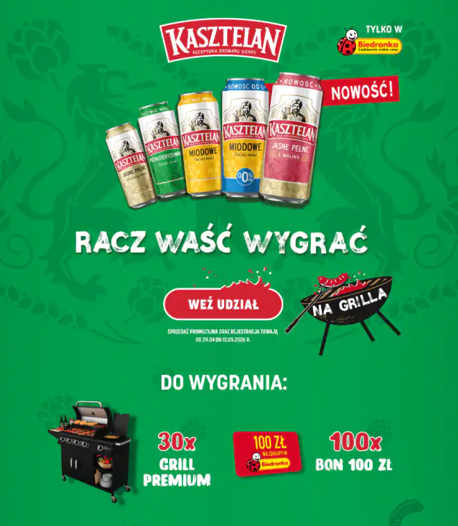 Loteria Kasztelan x Biedronka "Majówka z Kasztelanem"