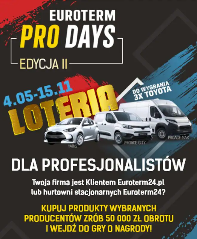 Loteria Euroterm "PRO DAYS 2026 - Zarejestruj się i wygraj nagrody"