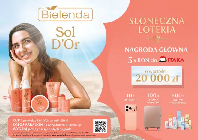 Loteria Bielenda x Rossmann "Słoneczna Loteria - Wygraj nagrody kupując produkty Sol D'Or"