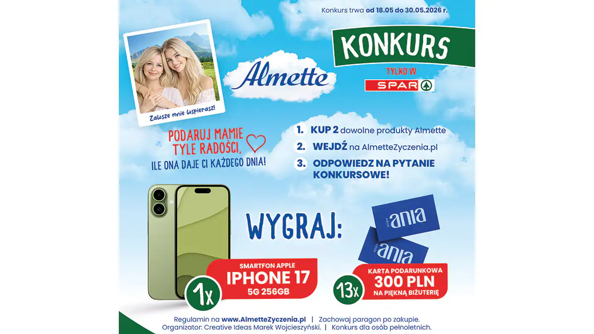 Konkurs Almette x Spar "Almette Życzenia!"