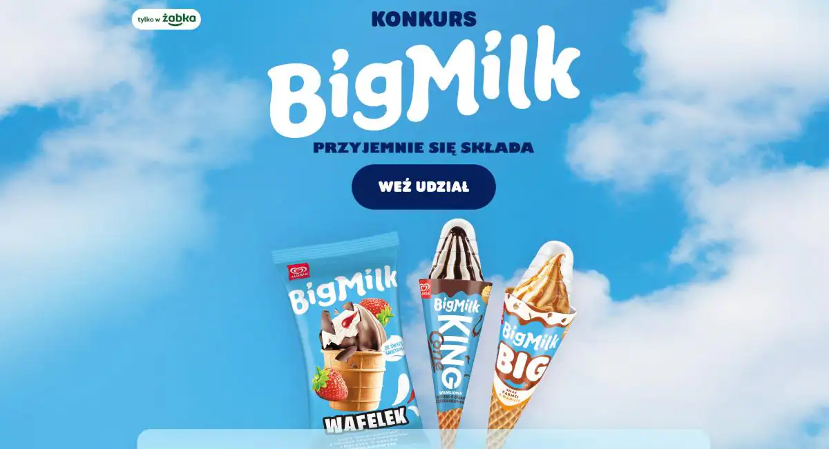 Konkurs Żabka - "Big Milk x Żabka „Przyjemnie się składa"