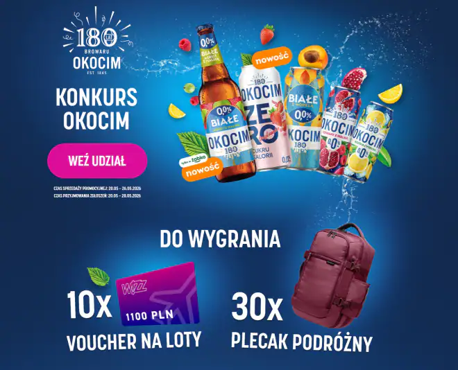 Konkurs Okocim x Żabka - "Bezalkoholowy konkurs Okocim - wygraj nagrody"