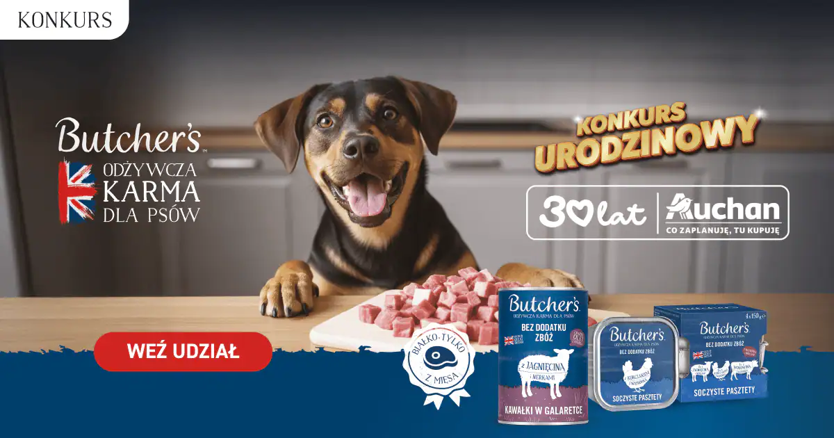Konkurs Auchan - "Butcher's x  Auchan "Wygraj 1000 zł i zapas karmy"