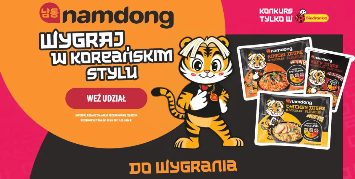 Konkurs Biedronka - "Namdog x Biedronka "Wygraj w koreańskim stylu!"