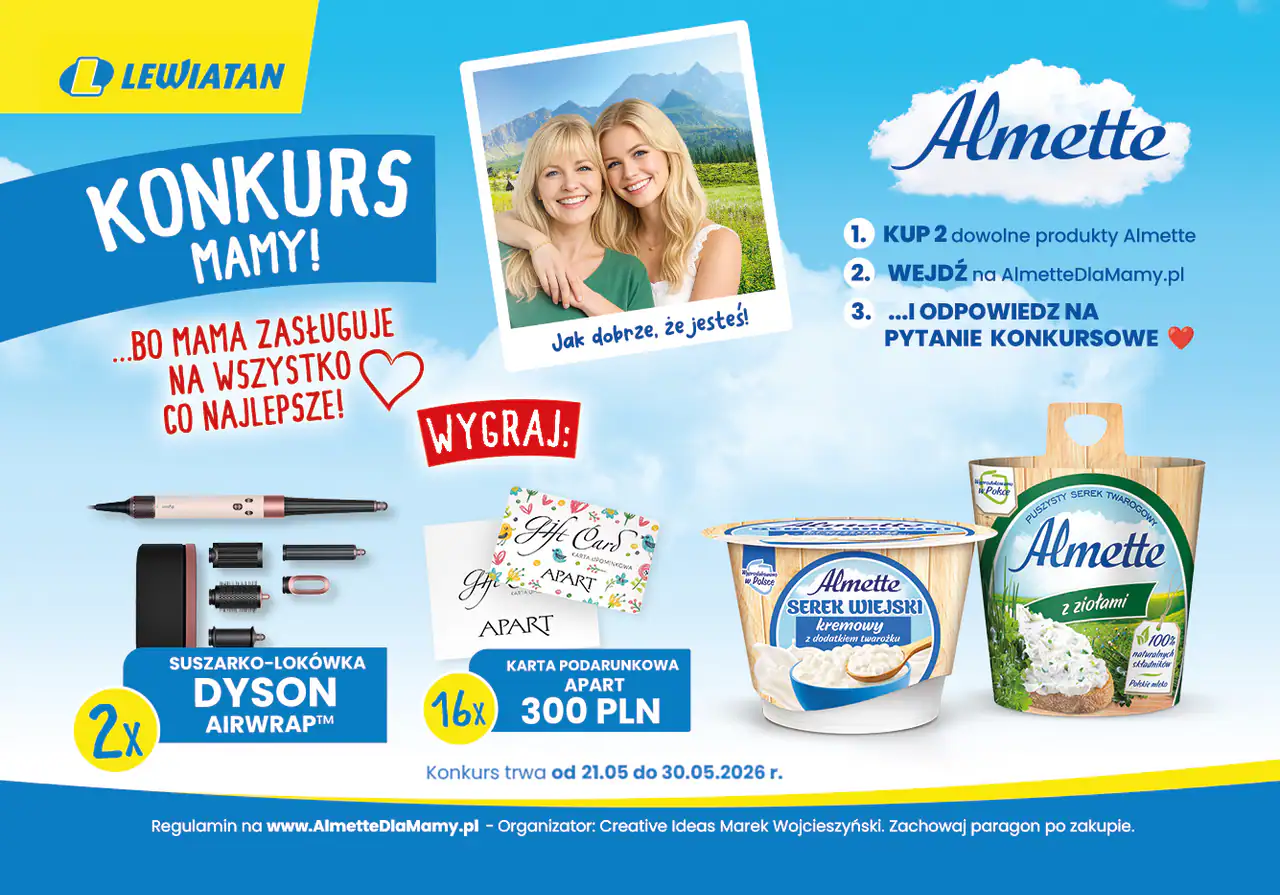 Konkurs Almette x Lewiatan "Życzenia dla Mamy - Lewiatan"