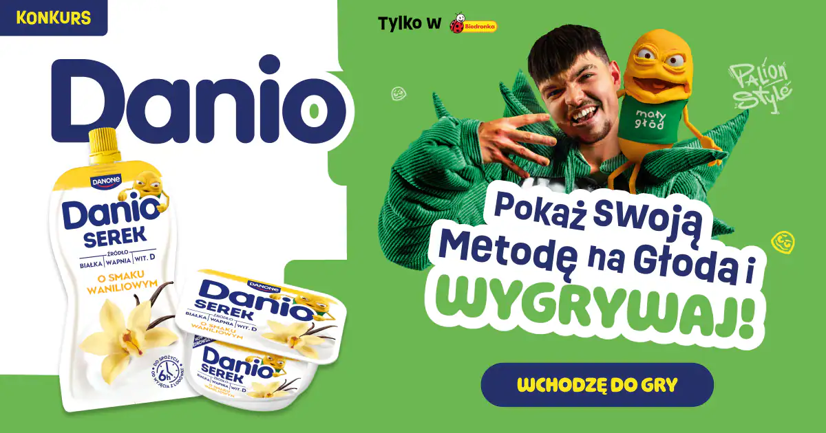 Konkurs Danio x Biedronka „PALION I DANIO STAWIAJĄ CZOŁA MAŁEMU GŁODOWI”