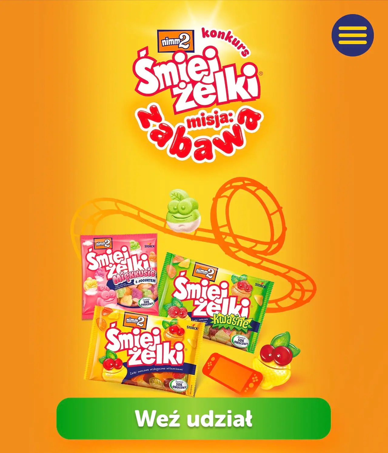 Konkurs nimm2 Śmiejżelki x Żabka "MISJA ZABAWA!"