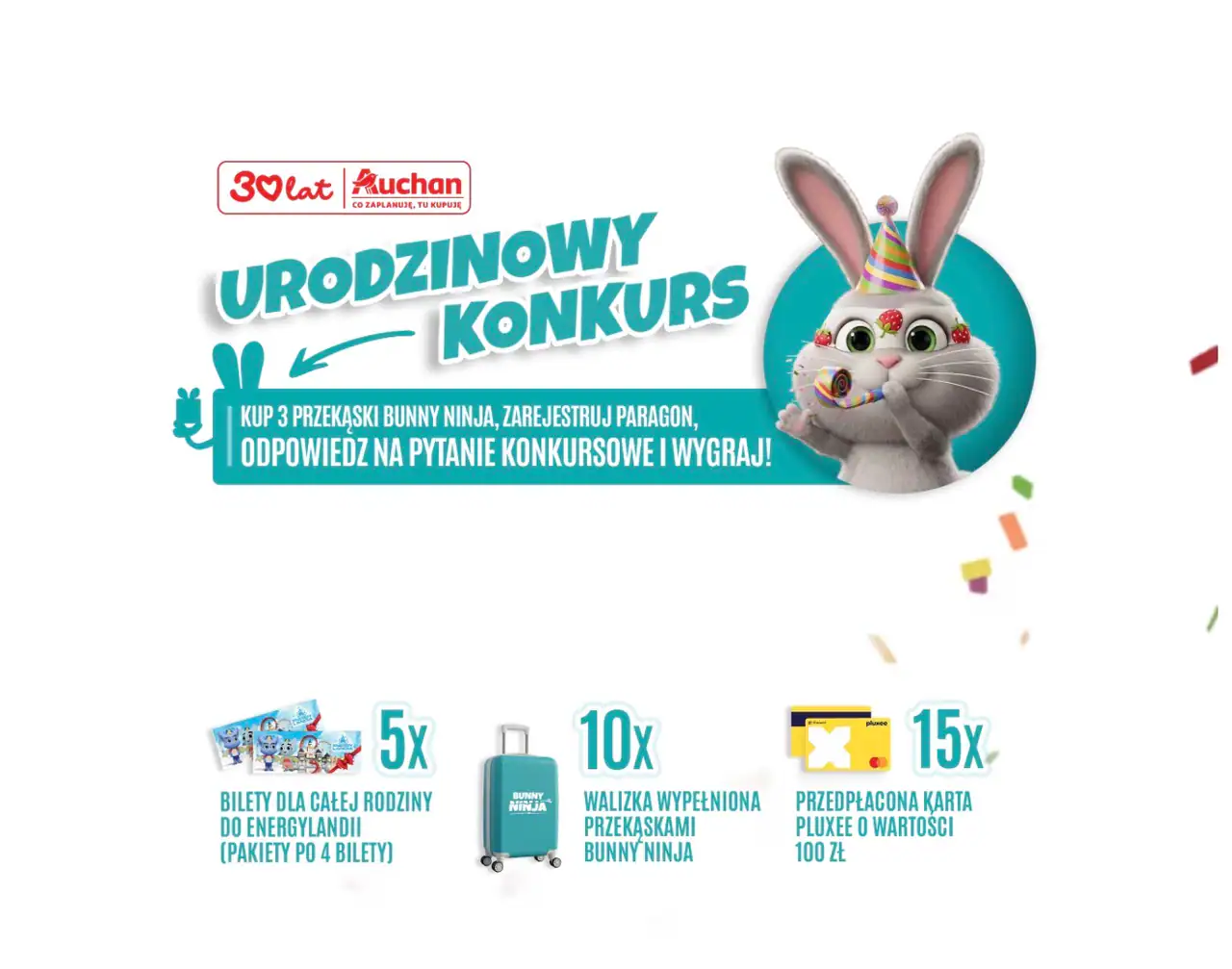 Konkurs Bunny Ninja x Auchan "Urodzinowy konkurs"