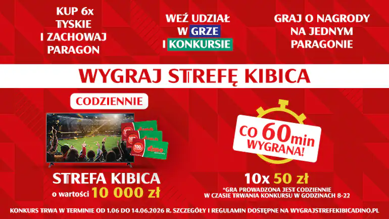 Konkurs Tyskie x Dino "W kibicowaniu warto być na ty"