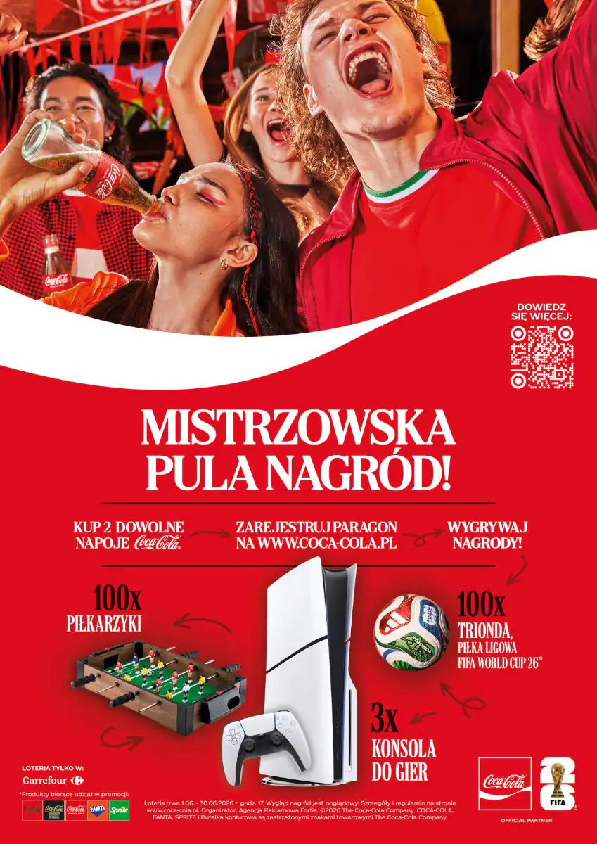 Loteria Coca-Cola x Carrefour "Graj o piłkarskie nagrody"