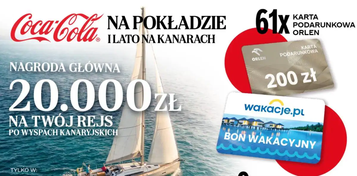 Loteria Coca-Cola x Orlen "Coca-Cola na pokładzie i lato na Kanarach"