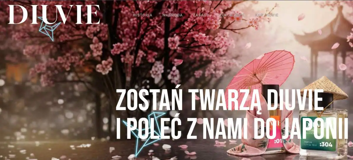Konkurs DIUVIE "Zostań twarzą DIUVIE i poleć z nami do Japonii"