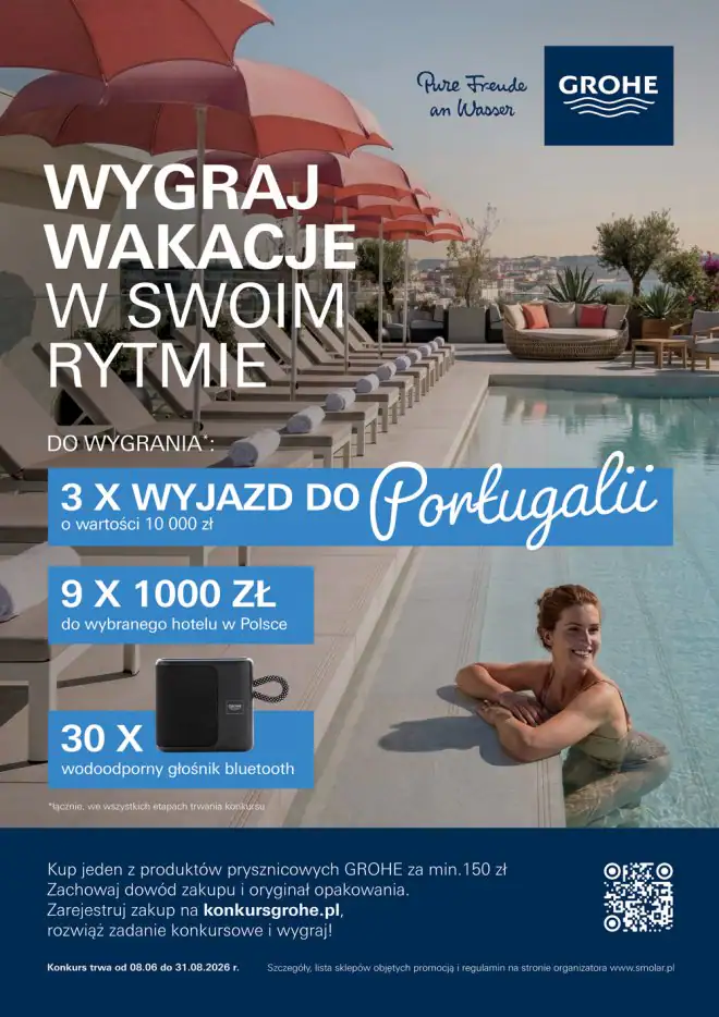 Konkurs GROHE "Wygraj wakacje w swoim rytmie"