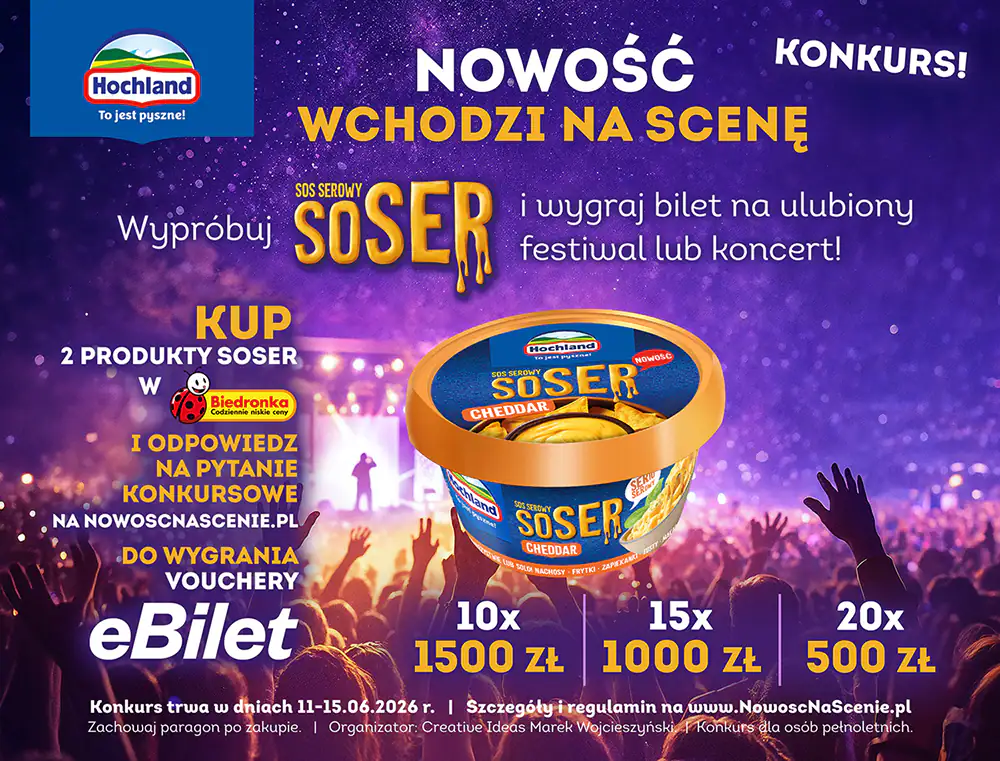 Loteria Hochland x Biedronka "Nowość Na Scenie!"