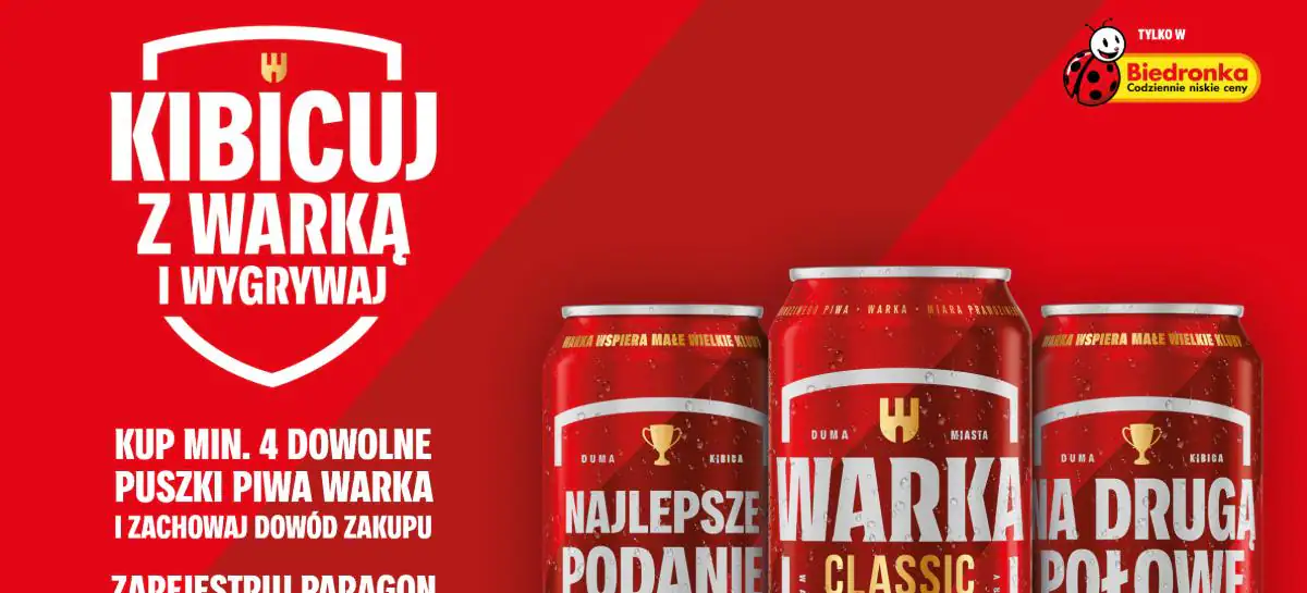 Konkurs Warka x Biedronka "Kibicuj z Warką i wygrywaj"