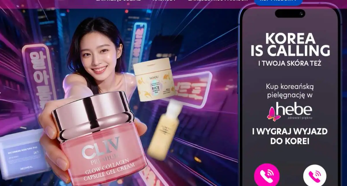 Konkurs CLIV, PureHeals, Mediheal, Muldream, Puorella, SOQU x Hebe K-Beauty "Korea is calling"