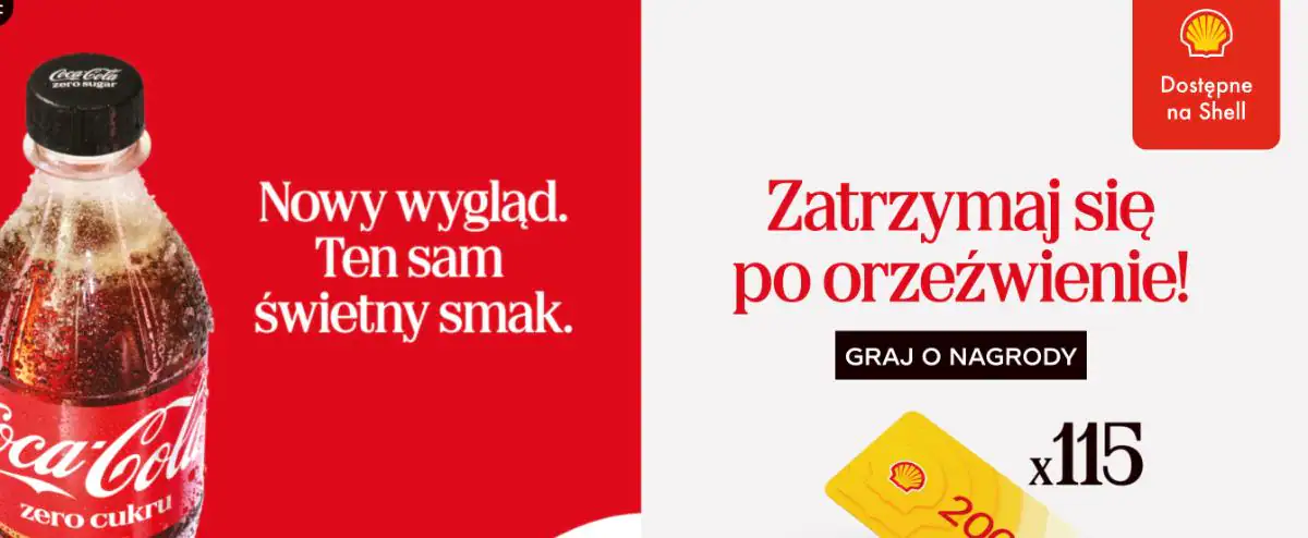 Konkurs Coca-Cola x Shell „Zatrzymaj się po orzeźwienie!”