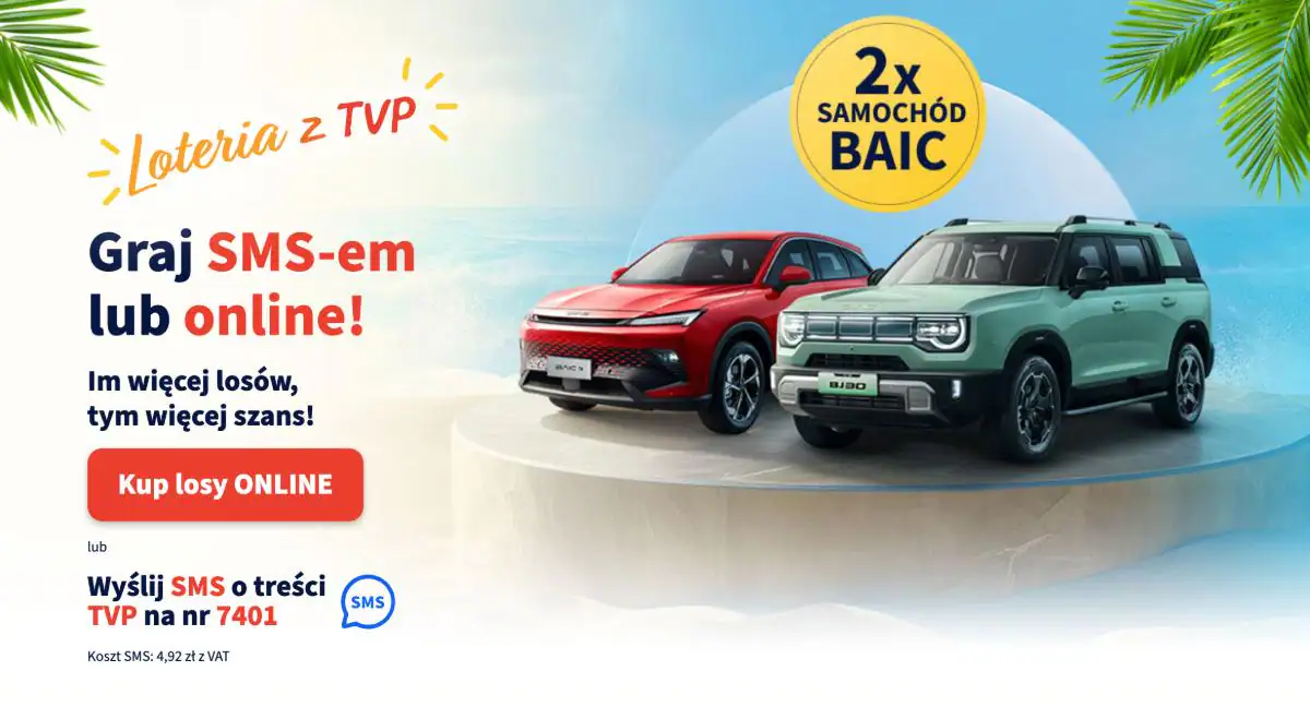 Loteria "Wygraj samochód BAIC w Loterii z TVP"