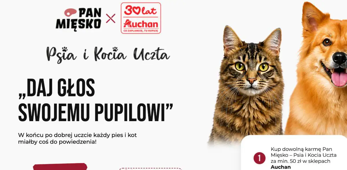 Konkurs Pan Mięsko x Auchan "Daj głos swojemu pupilowi"