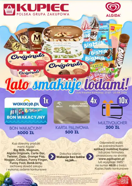 Konkurs Algida x Kupiec "Lato smakuje lodami!"