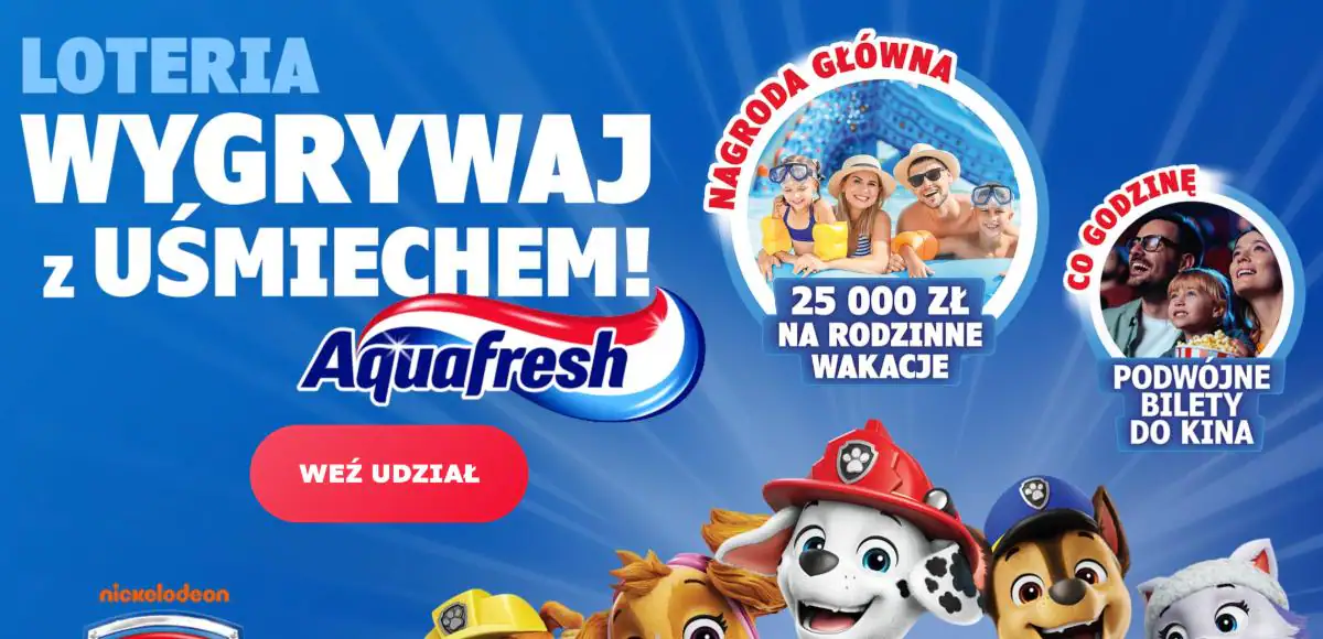 Loteria Aquafresh oraz Sensodyne "Wygrywaj z uśmiechem!”