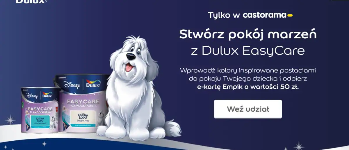 Loteria Dulux EasyCare Disney x Castorama „Stwórz pokój marzeń z Dulux EasyCare i Castoramą”