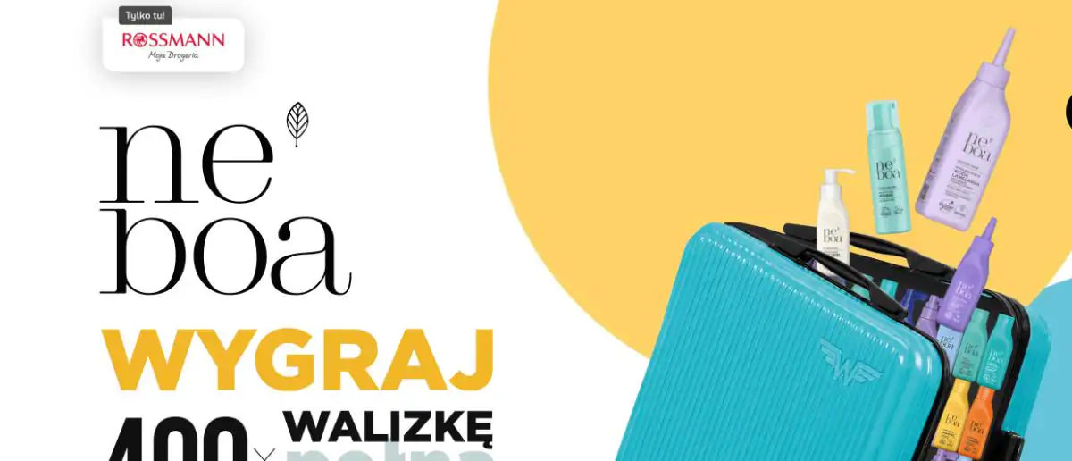 Konkurs NEBOA x Rossmann - Walizka z zestawem kosmetyków